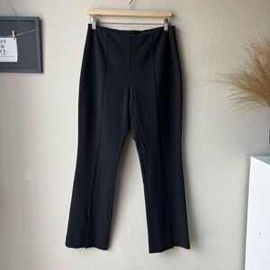 Meimeij Flared Split Hem Black Pull On Seamed Trouser Pants Size 46‎